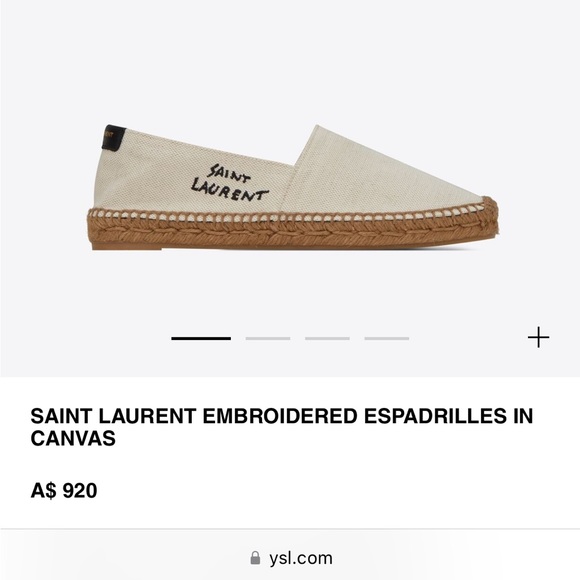 Saint Laurent Embroidered Espadrilles in canvas size 37 - Picture 11 of 11